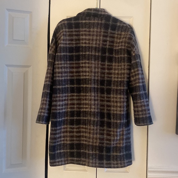 BCBG wool blend plaid peacoat - Picture 5 of 10